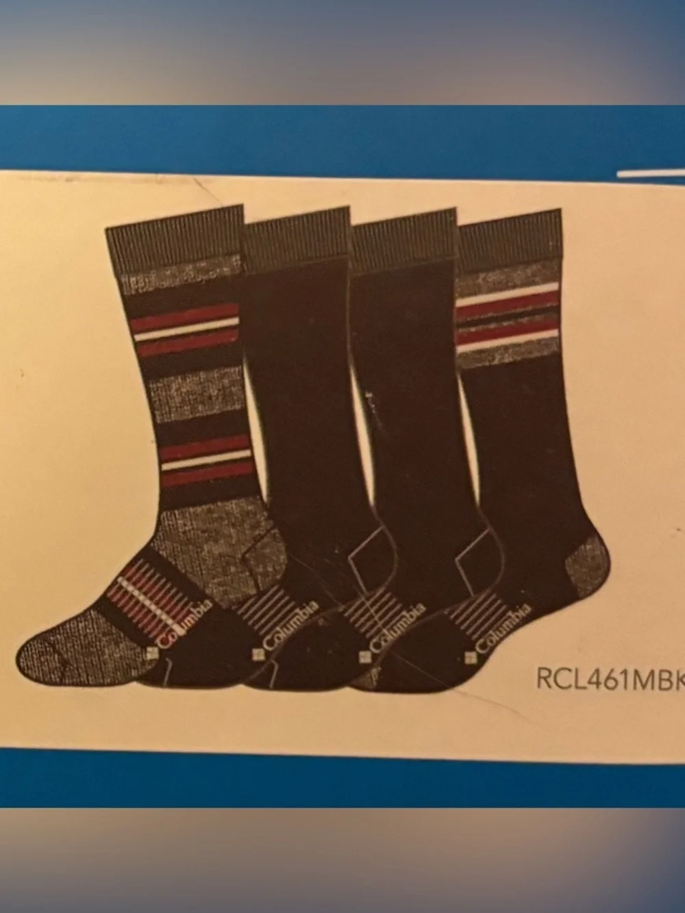 NWT men’s Columbia Box of Socks 4 pairs sz 6-12